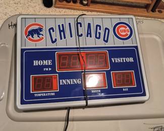 Functional score board Chicago Cubs 