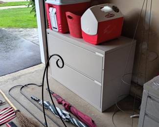 Metal file cabinets