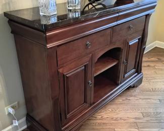 Marble top buffet 
