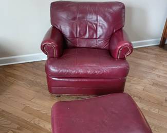 Armchair with ottoman