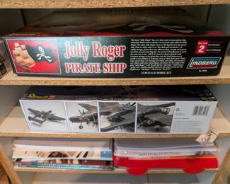 Jolly Roger pirate ship kit and airplane kit