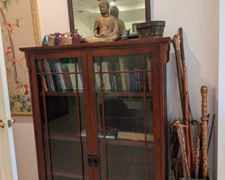 Large darkwood curio cabinet 