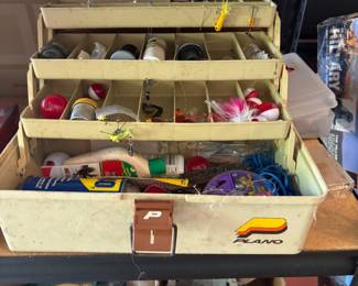fishing tackle box with lures 
