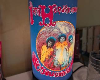 vintage 1994 Rabbit Tanaka "The Jimi Hendrix Experience" rotating motion lamp