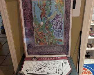 Vintage poster from Pearl Jam's first live performance, which took place at the Off Ramp Cafe in Seattle on October 22, 1990