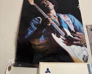 vintage 1987 Jimi Hendrix poster featuring photography by Jim Marshall