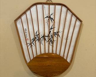 Vintage asian fan, wall art