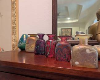 cute small glass bottles decor