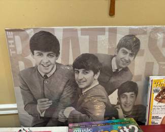 Vintage poster of the Beatles 