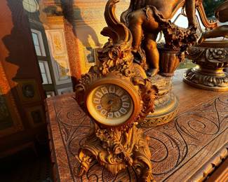Louis XV Brass Clock