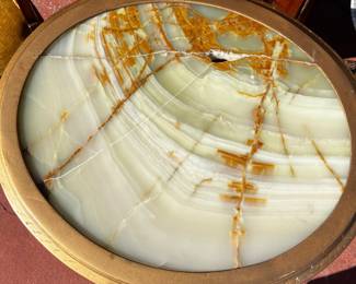 Louis XV Green Onyx Oval Table