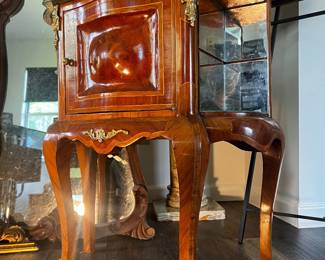 Bombe Occasional Table Green Marble Top