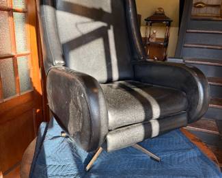 Mid Century Modern Recliner in period Vinyl.