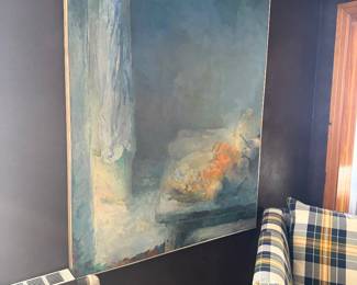 Large beautifully rendered painting by listed California artist one of several California artists we have available 