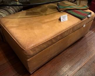 Leather Ottoman with storage 