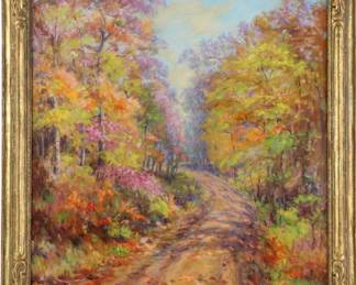 Many paintings from local, regional, national and international artists including this painting by listed Indiana Brown County Artist!