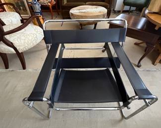 Mid Century Modern Wassily Style Chair designed by Marcel Breuer