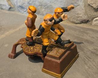 Cast Iron "Calamity" Football Players Mechanical Bank