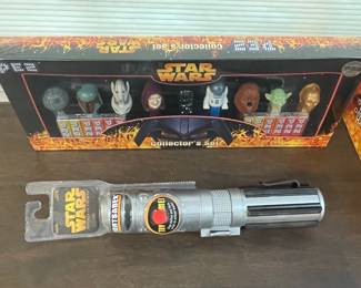 Star Wars Revenge of the Sith PEZ Collector's Set and Lightsaber Toy