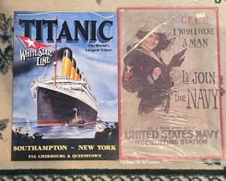 RMS Titanic and US Navy Recruiting Posters