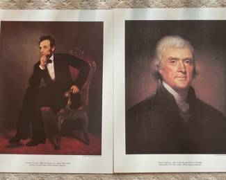 Abraham Lincoln and Thomas Jefferson Portraits