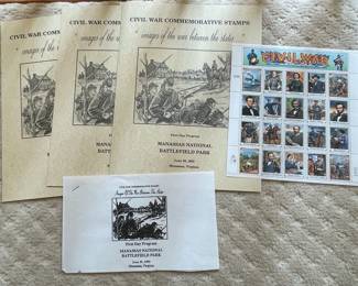 Civil War Commemorative Stamps First Day Program Collection