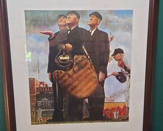 Norman Rockwell "Tough Call" (Bottom of the Sixth)
