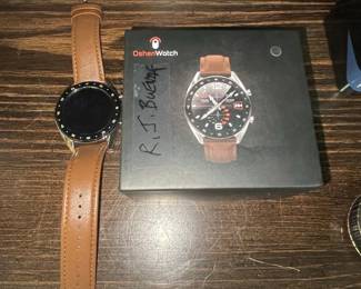OshenWatch Smartwatch with Brown Leather Strap
