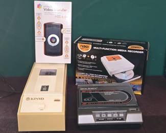 Pinnacle Video Transfer, Naxa NMT-1100 Multi-Function Media Recorder, and Kinyo Video Cassette Rewinder