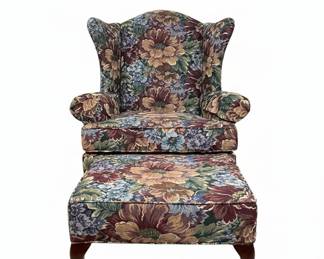 Pennsylvania House Wingback Armchair with Ottoman