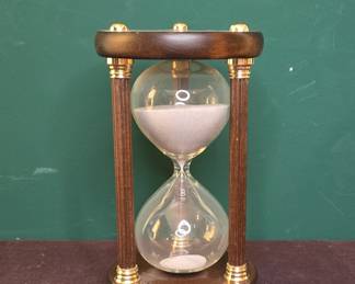 Wooden Hourglass with Sand