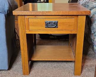Mission Style Wood End Table