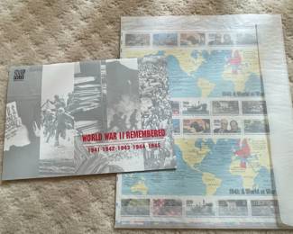 World War II Remembered Stamp Folio with 1941: A World at War Stamp Collection