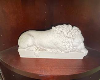 Reclining Lion Sculpture after Canova