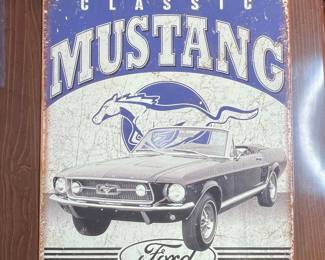 Classic Mustang All American Muscle Metal Sign