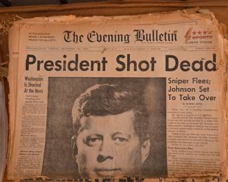 The Evening Bulletin - President Kennedy Assassination Front Page