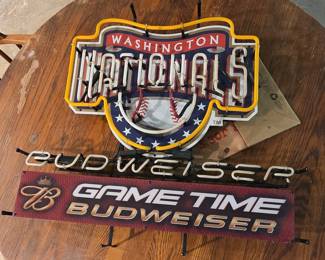 Washington Nationals & Budweiser "Game Time" Neon Sign