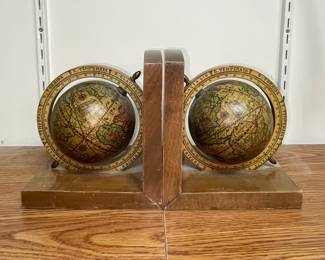 Vintage Italian Globe Bookends