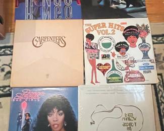 Vintage Vinyl Records: Donna Summer, Carpenters, Ringo Starr, Barry Manilow