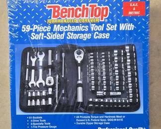 BenchTop 59-Piece Mechanics Tool Set with Soft-Sided Storage Case
