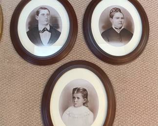 Oval Portrait Frames with Antique Photographs