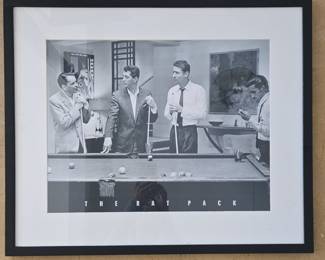 The Rat Pack Playing Pool Framed Photograph