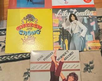 Cheech & Chong, Grorge Carlin, Lily Tomlin, Jane Fonda Vtg Albums