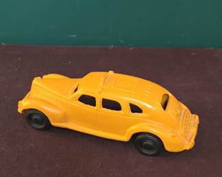 Arcade Cast Iron Yellow Taxi Cab Toy Car
