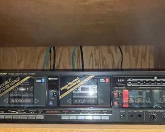Sharp RT-W800 Double Auto Reverse Stereo Cassette Deck