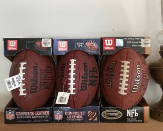 Wilson NFL Composite Leather and Full Grain Leather Footballs