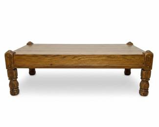 Oak Coffee Table with Turned Legs