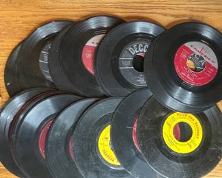 Collection of 45 RPM Vinyl Records