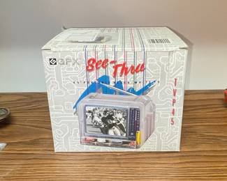 GPX See-Thru 4.5" Portable Black and White TV