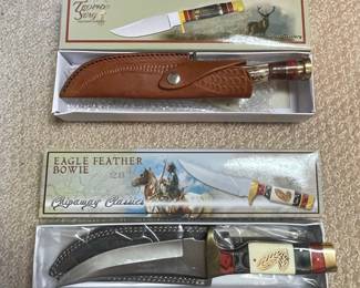 Chipaway Cutlery Eagle Feather Bowie Knives